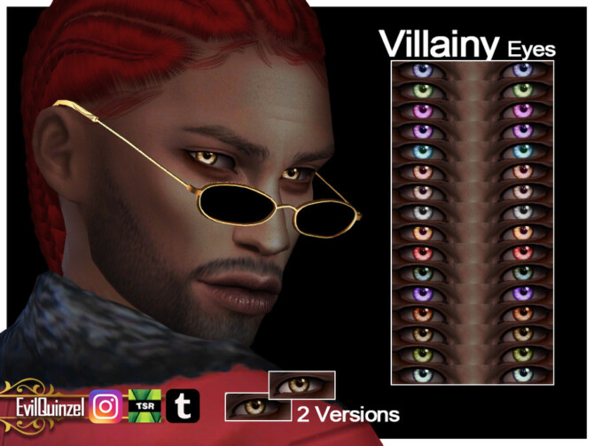 Sims 4 Villainy Eyes by EvilQuinzel at TSR