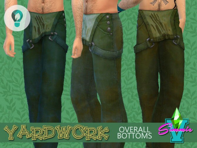 Sims 4 Yardwork Overalls Bttm by SimmieV at TSR