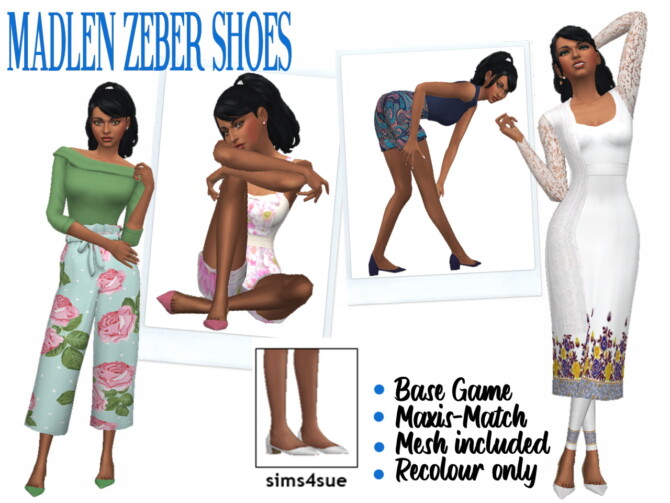 Sims 4 MADLEN’S ZEBER SHOES at Sims4Sue