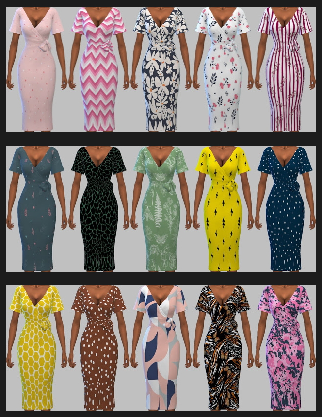 Sims 4 CASTERU Dresses Recolors at Annett’s Sims 4 Welt