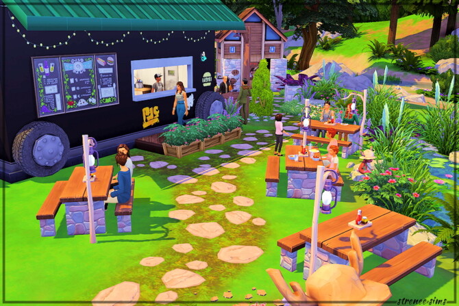 Sims 4 Evergreen Grill & Go at Strenee Sims