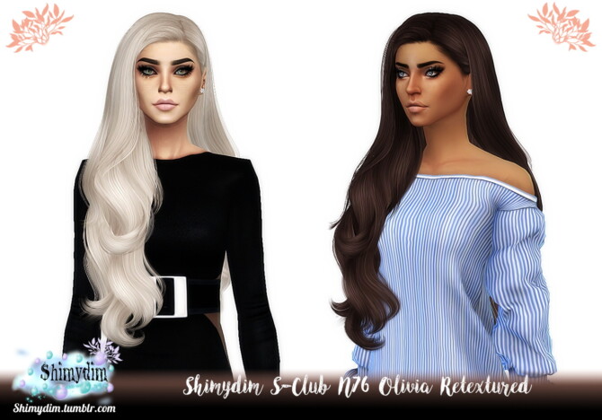 Sims 4 S Club N76 Olivia Hair Retexture at Shimydim Sims