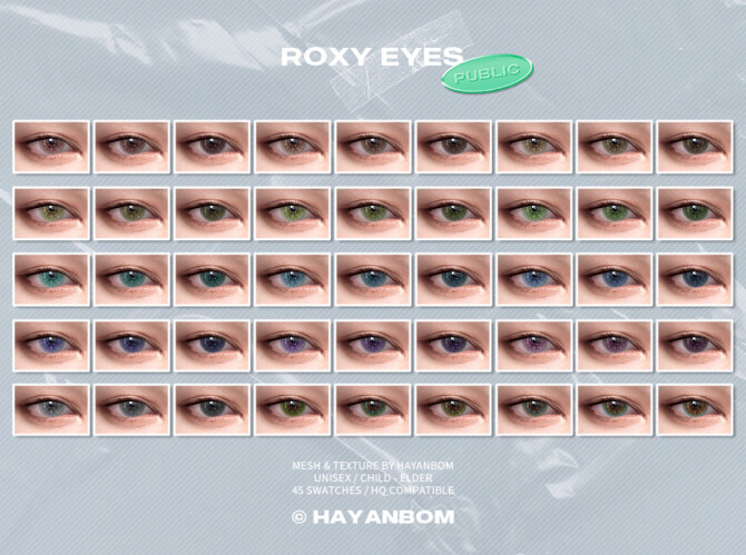Sims 4 ROXY & BECKY EYES at Hayanbom