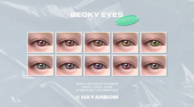 Sims 4 ROXY & BECKY EYES at Hayanbom