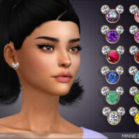 Minnie Earrings With Birthstones