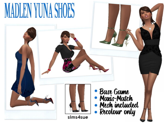 Sims 4 MADLEN’S YUNA SHOES at Sims4Sue