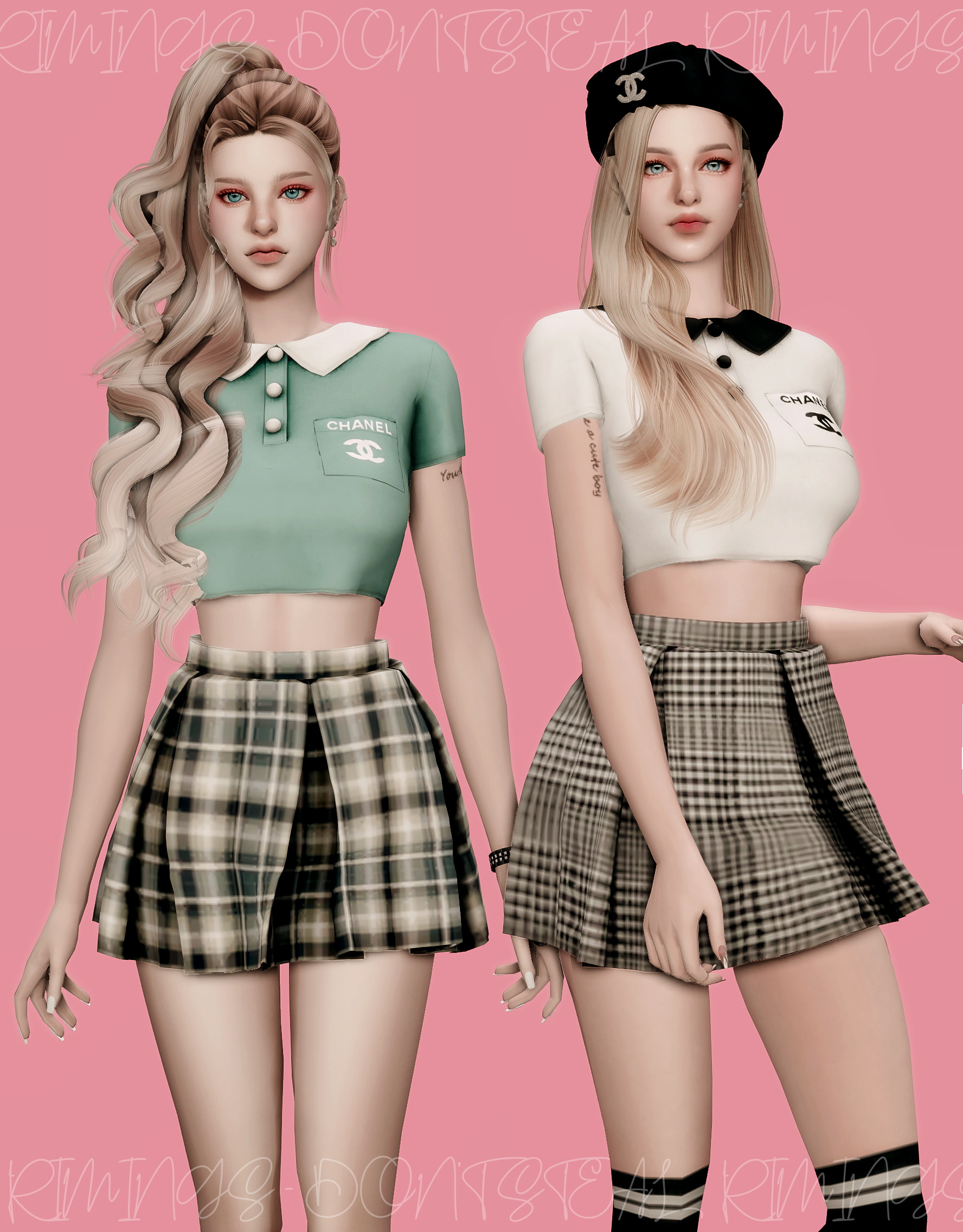 Sims 4 Alpha Cc Finds Rimings Top Bottom New Mesh All Lod Vrogue