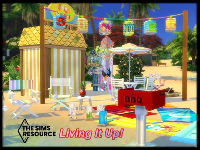 Sims 4 Living It Up Outdoor set by seimar8 at TSR