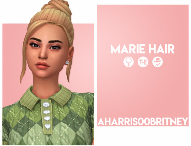 Sims 4 Marie Hair at AHarris00Britney