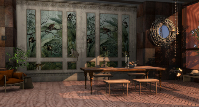 Sims 4 Room with a view   Wall murals at Tilly Tiger