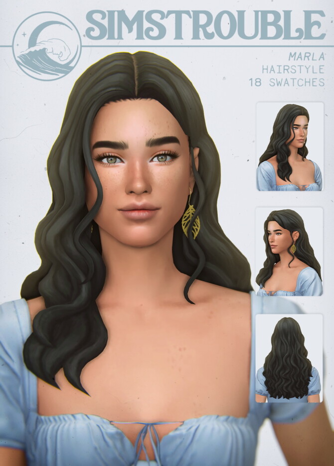 Sims 4 MARLA HAIR at SimsTrouble