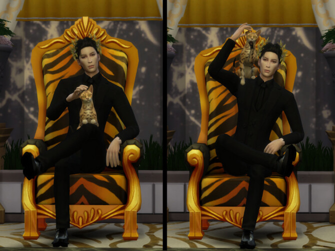 Sims 4 King Pose Pack by YaniSim at TSR