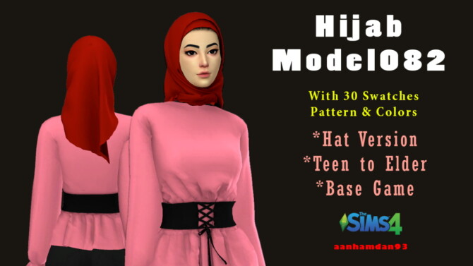 Sims 4 Hijab Model081 & 082 With Raina SET at Aan Hamdan Simmer93