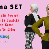 Hijab Model081 & 082 With Raina Set