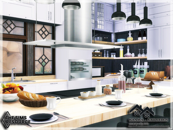 Sims 4 KIARA Kitchen by marychabb at TSR