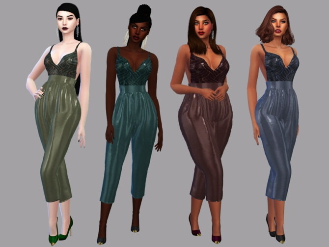 Sims 4 Womens jumpsuit Tatiana by LYLLYAN at TSR