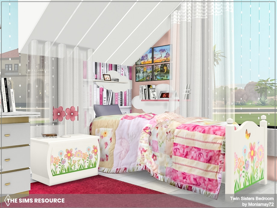 Twin Sisters Bedroom by Moniamay72 at TSR » Sims 4 Updates