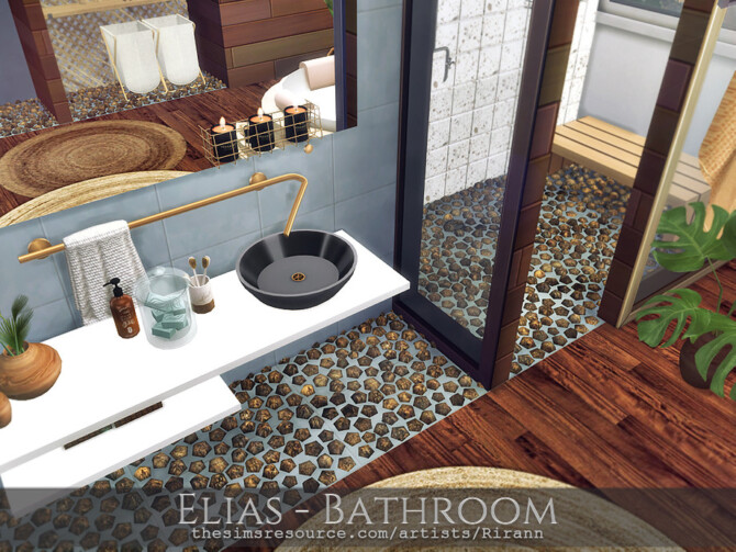 Sims 4 Elias Bathroom by Rirann at TSR