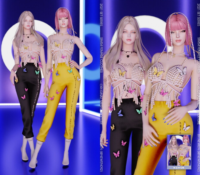 Sims 4 HyunA Im not Cool M/V outfits at NEWEN
