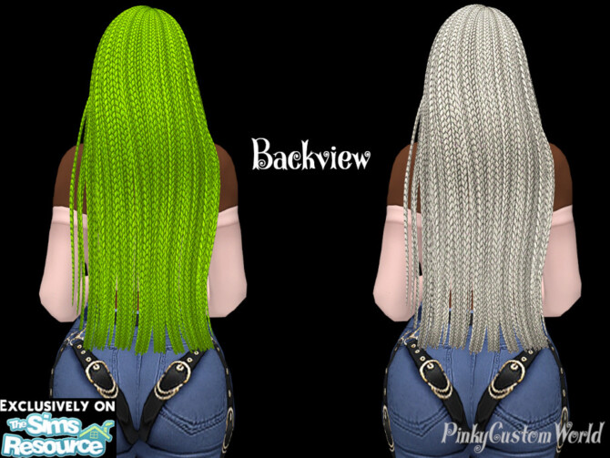 Sims 4 Bonus recolor of Nightcrawlers Lemonade hair by PinkyCustomWorld at TSR
