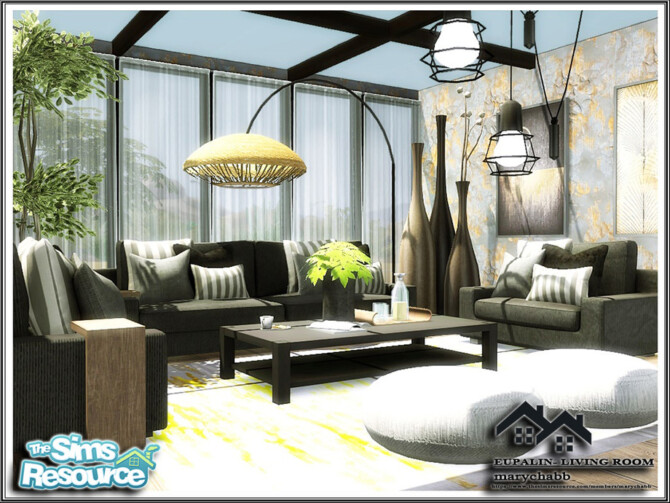 Sims 4 EUPALIN Living Room by marychabb at TSR