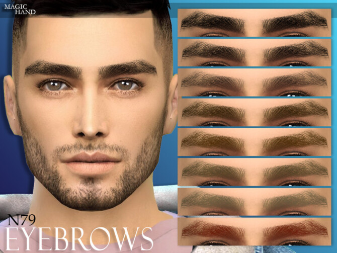 Sims 4 Eyebrows N79 by MagicHand at TSR