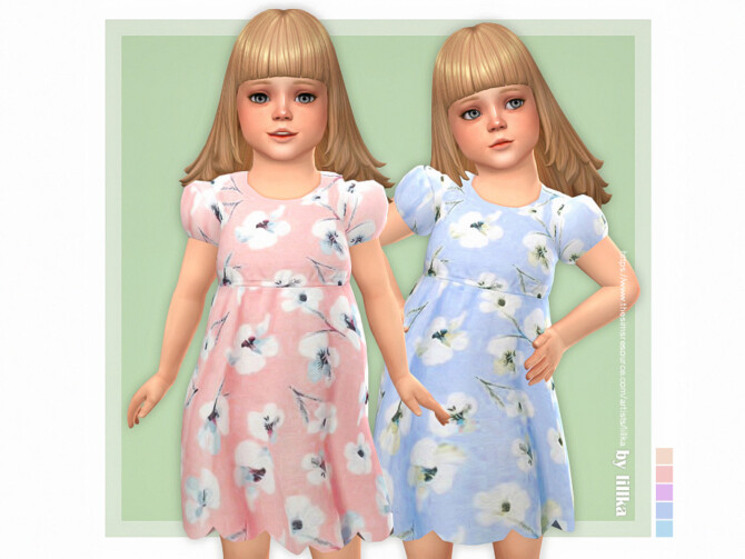 Sims 4 Cindy Dress by lillka at TSR