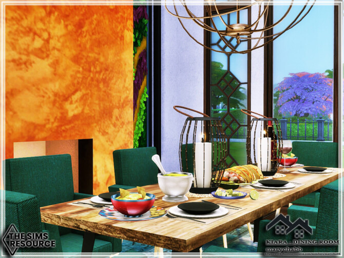 Sims 4 KIARA Dining Room by marychabb at TSR