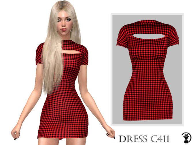 Sims 4 Dress C411 by turksimmer at TSR