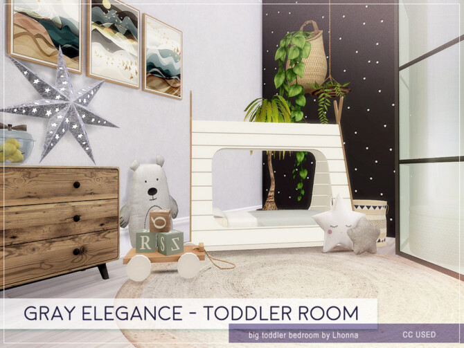 Sims 4 Gray Elegance Toddler Room by Lhonna at TSR