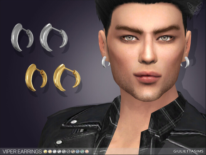 Sims 4 Viper Earrings by feyona at TSR