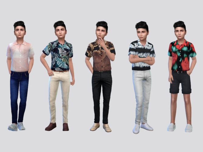 Jonas Printed Shirt Boys By Mclaynesims