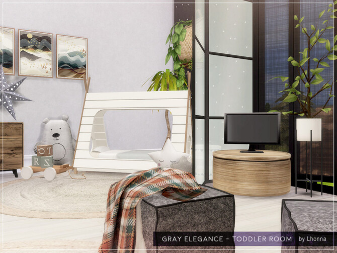 Sims 4 Gray Elegance Toddler Room by Lhonna at TSR
