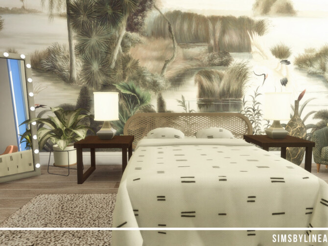 Sims 4 Contemporary Bedroom by SIMSBYLINEA at TSR