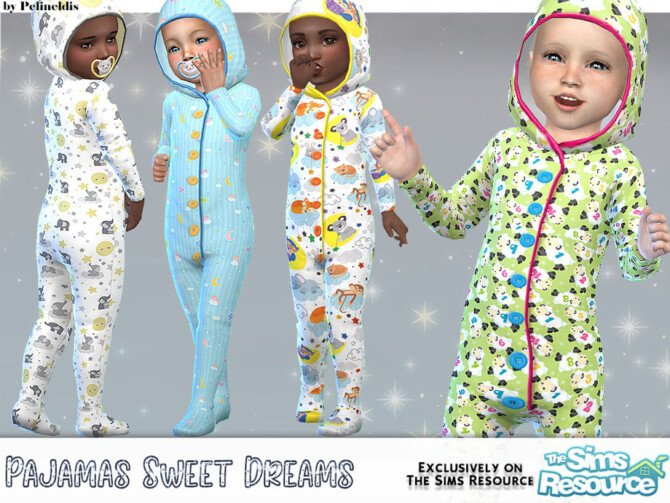 Sims 4 Pajamas Sweet Dreams by Pelineldis at TSR