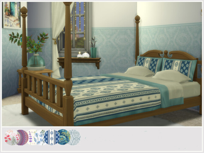 Sims 4 Garance Bed by philo at TSR