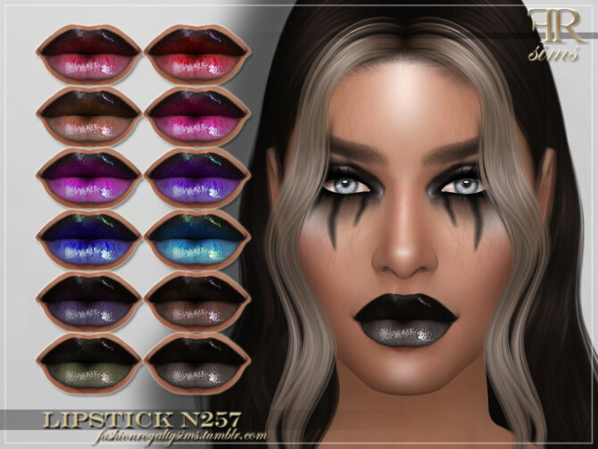 Sims 4 FRS Lipstick N257 by FashionRoyaltySims at TSR