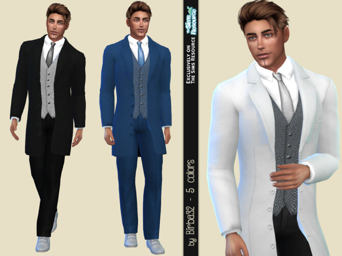 Sims 4 Lukas wedding suit by Birba32 at TSR