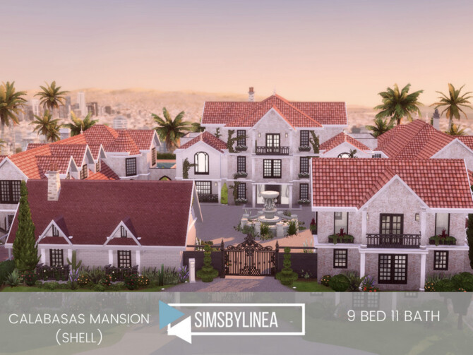 Sims 4 Calabasas Mansion by SIMSBYLINEA at TSR