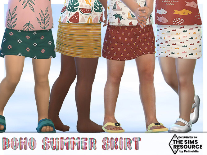 Boho Summer Mini Skirt By Pelineldis