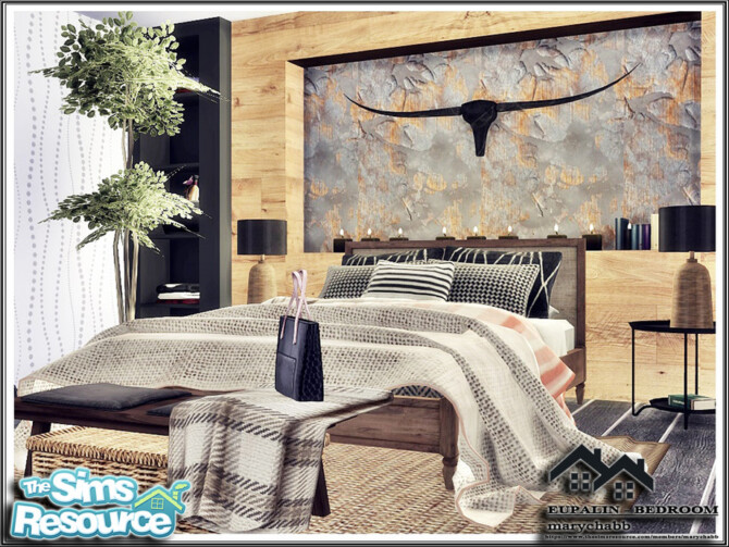 Sims 4 EUPALIN Bedroom by marychabb at TSR