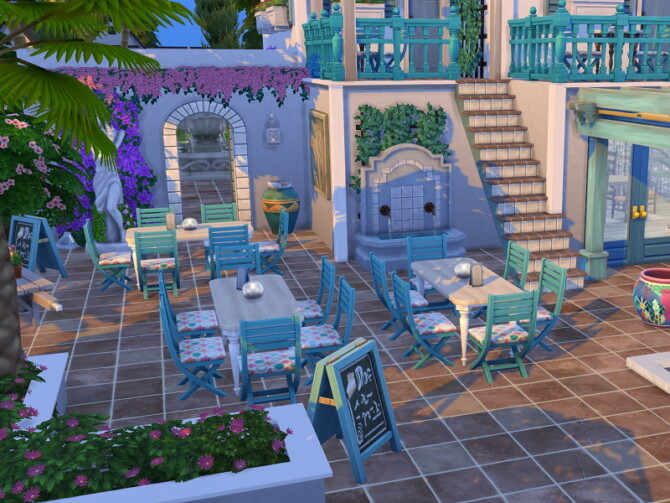 Sims 4 Greek Restaurant by Flubs79 at TSR