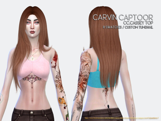 Sims 4 Cassey top by carvin captoor at TSR
