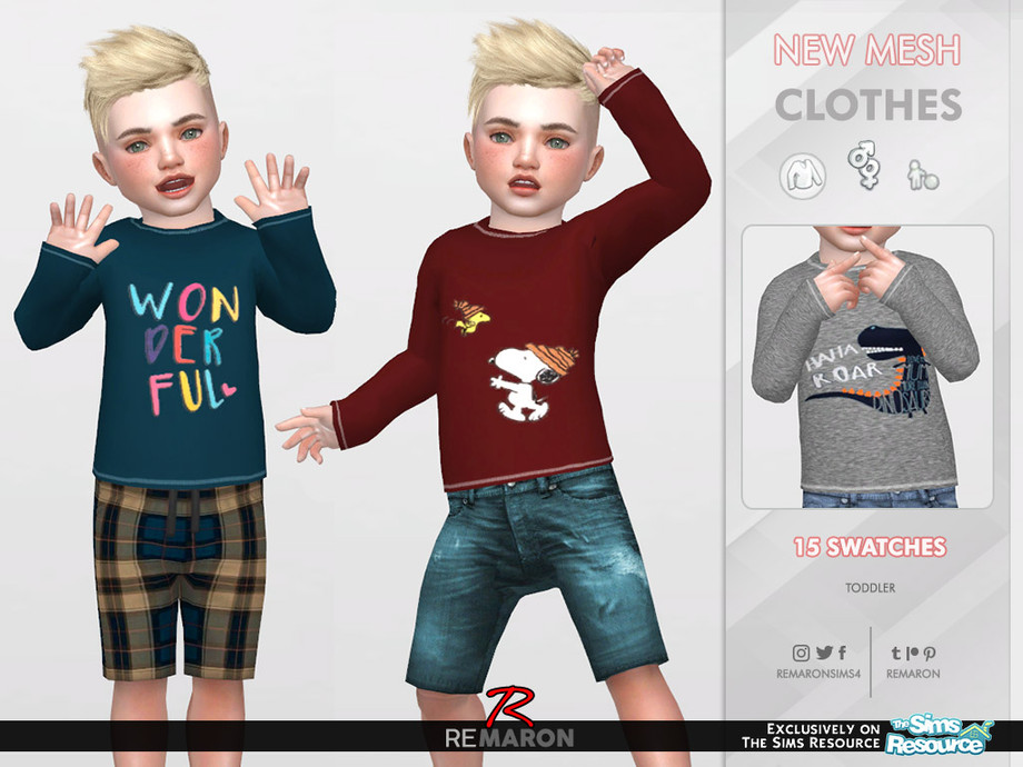 Sweater 01 MD T by ReMaron at TSR » Sims 4 Updates