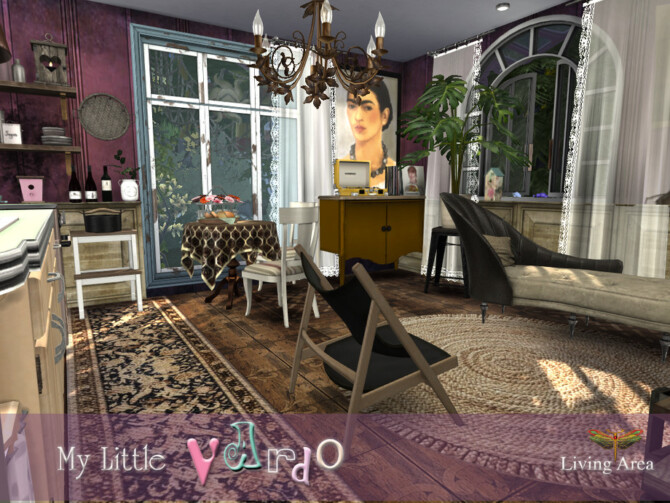 Sims 4 My Little Vardo Living Area by fredbrenny at TSR
