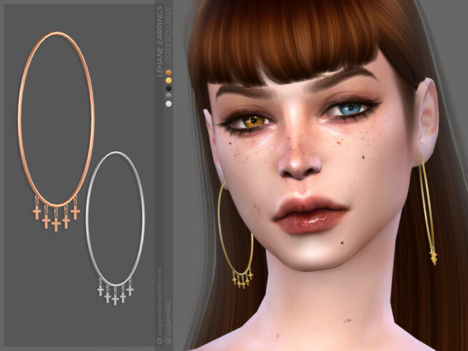 Sims 4 Lehane earrings by sugar owl at TSR