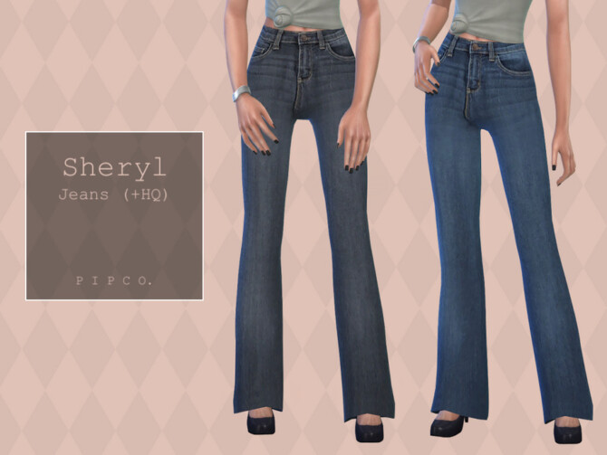 Sheryl Jeans (Bootcut) by Pipco at TSR » Sims 4 Updates