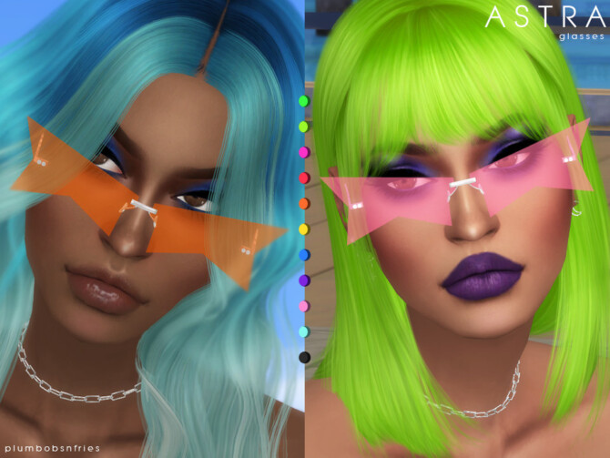 Sims 4 ASTRA glasses by Plumbobs n Fries at TSR