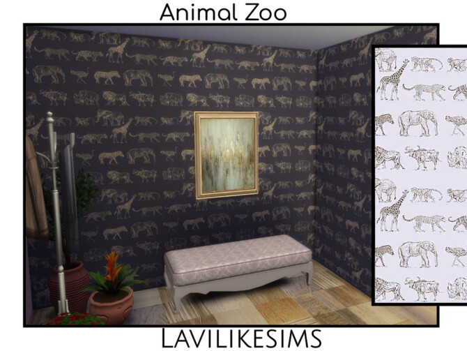 Sims 4 Animal Zoo wallpaper by lavilikesims at TSR