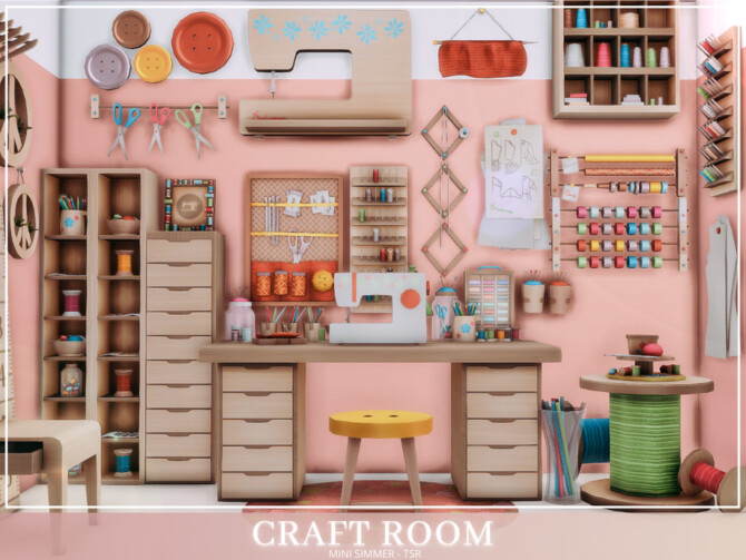 Sims 4 Craft room by Mini Simmer at TSR